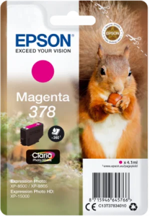 Epson Singlepack Magenta 378 Claria Photo HD Ink