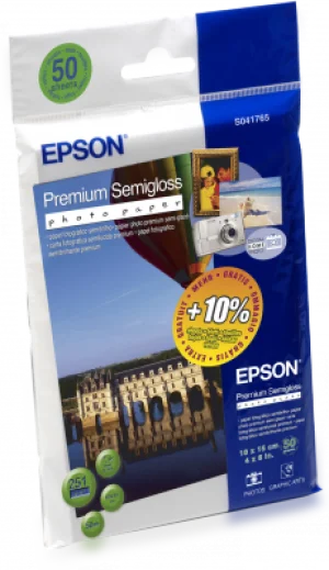 EPSON Premium Semigloss Photo Paper,100x150 mm,50x