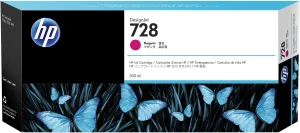 Inkoustová náplň HP 728 purpurová 300 ml