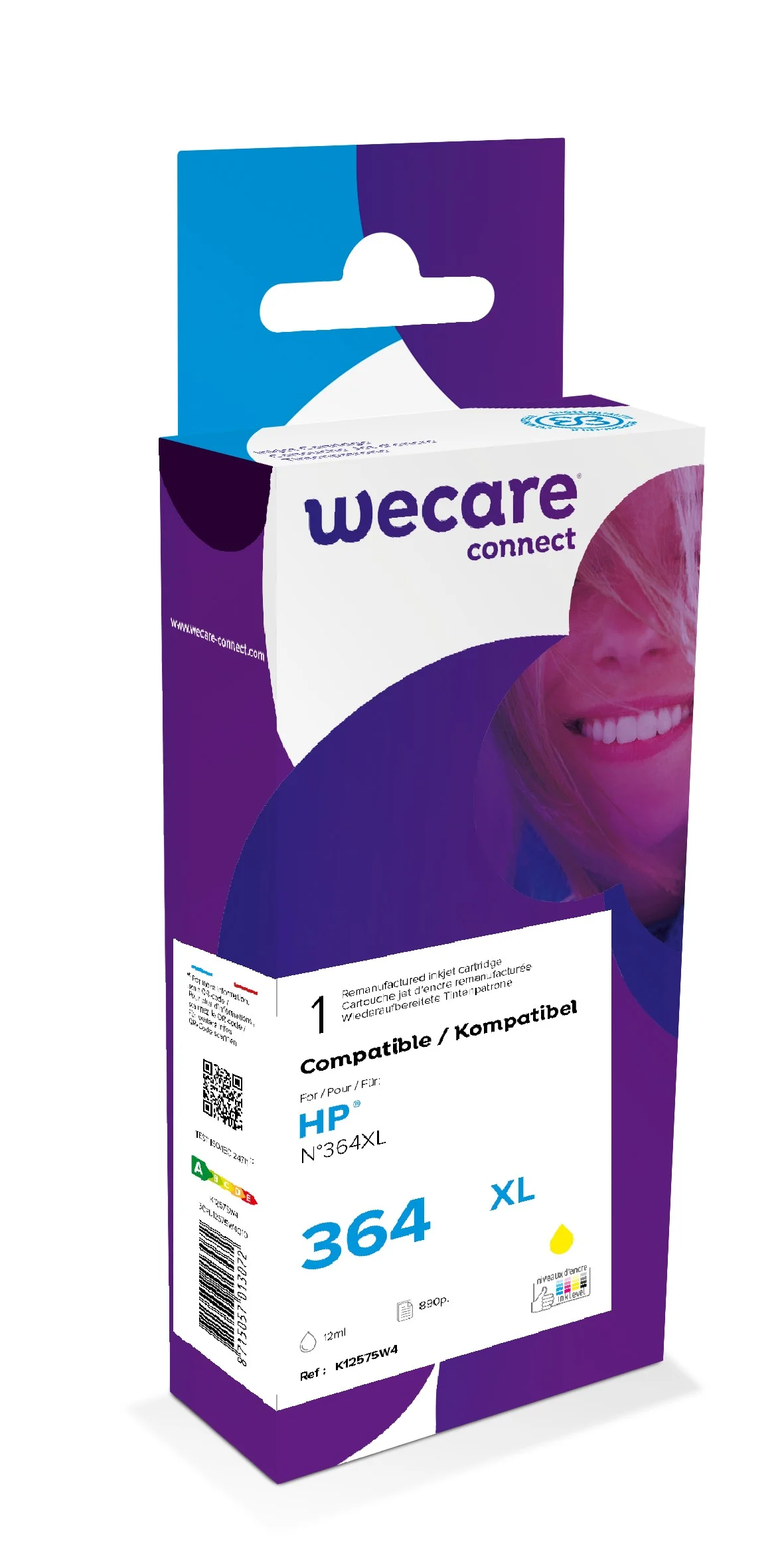 Inkoustová náplň HP CB325EE žlutá 12 ml WECARE ARMOR