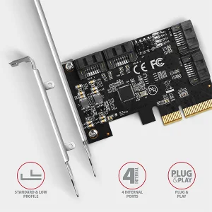 AXAGON PCES-SA4X4, PCIe řadič - 4x interní SATA 6G port, ASM1164, SP & LP - obrázek 5