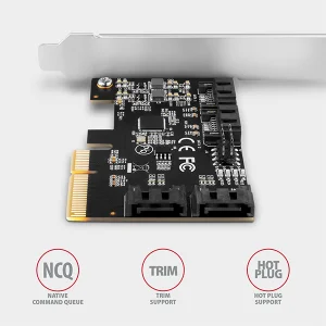 AXAGON PCES-SA4X4, PCIe řadič - 4x interní SATA 6G port, ASM1164, SP & LP - obrázek 6