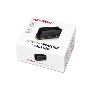 AXAGON CLR-M2XL, hliníkový pasivní chladič pro jedno i oboustranný M.2 SSD disk, výška 36 mm - obrázek 6