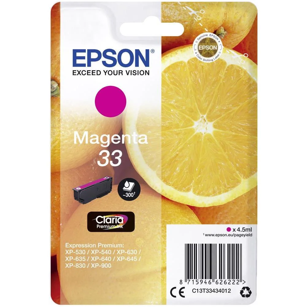 Inkoustová náplň Epson 33 T3343 purpurová 4,5 ml Claria Premium