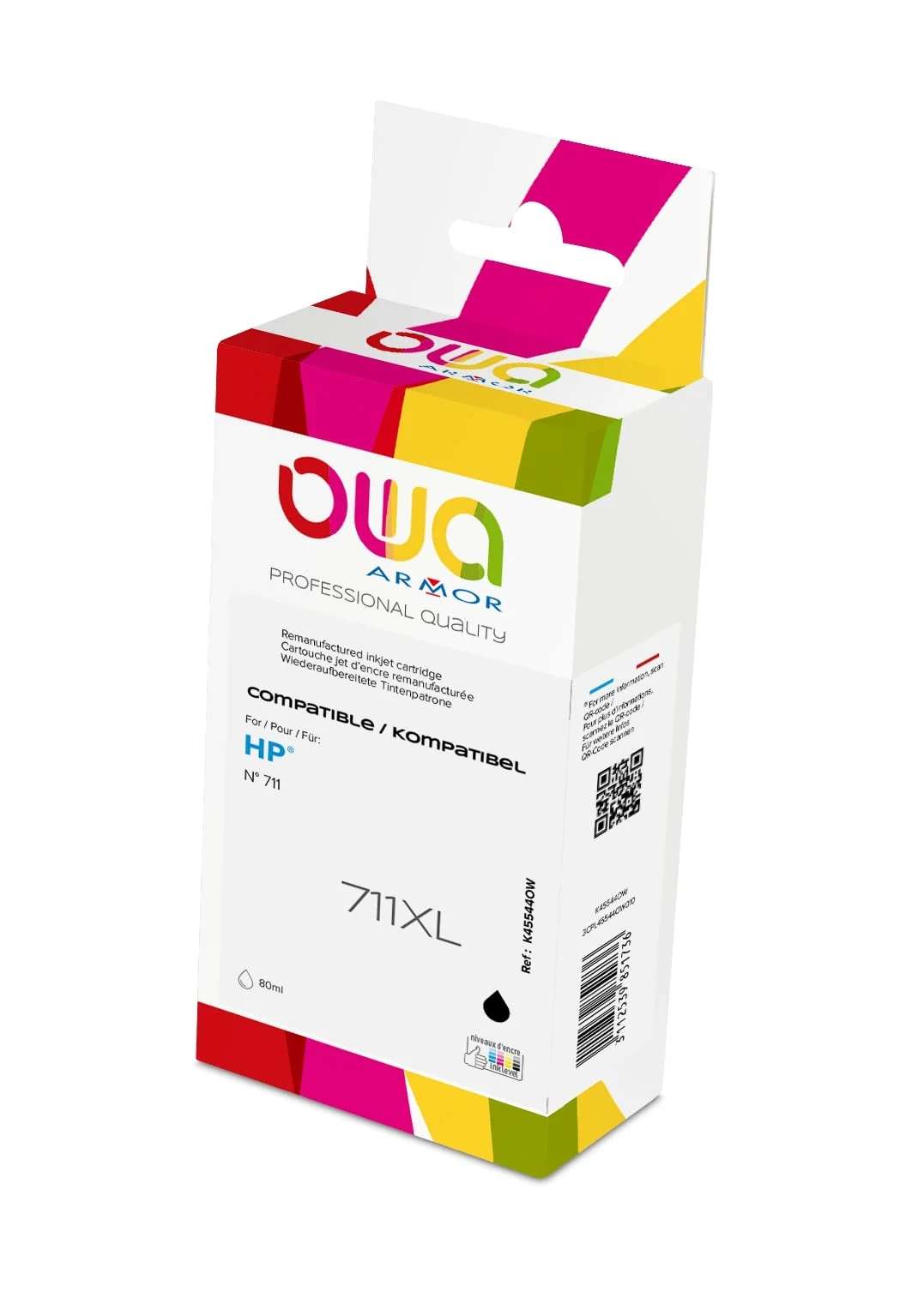Inkoustová náplň HP CZ133A černá matná OWA Armor 80 ml