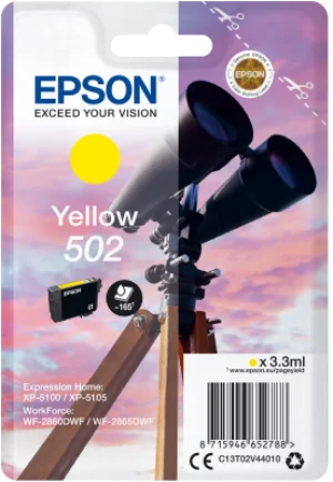 Inkoustová náplň Epson 502 žlutá