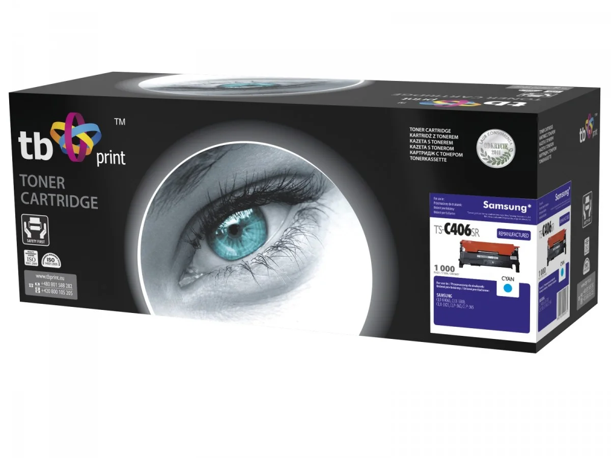 Toner Samsung CLT-C406S azurový 1000 stran (TB)