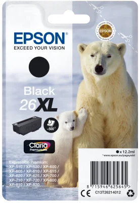 Inkoustová náplň Epson 26XL černá Claria Premium