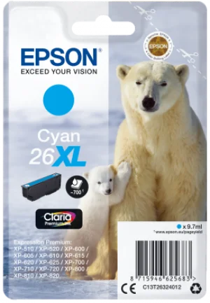Inkoustová náplň Epson 26XL Claria Premium azurová