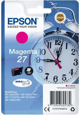 Inkoustová náplň Epson 27 T2703 purpurová 6,2 ml DURABrite Ultra