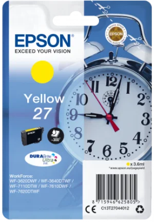 Epson Singlepack Yellow 27 DURABrite Ultra Ink