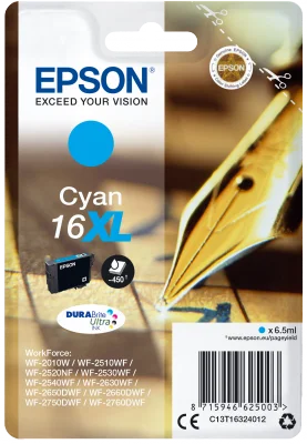 Inkoustová náplň Epson 16XL azurová DURABrite Ultra