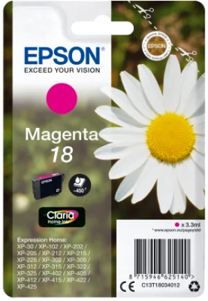 Inkoustová náplň Epson 18 Claria Home purpurová