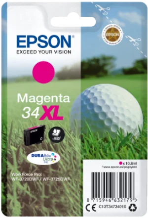 Epson Singlepack Magenta 34XL DURABrite Ultra Ink