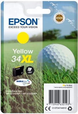 Epson Singlepack Yellow 34XL DURABrite Ultra Ink