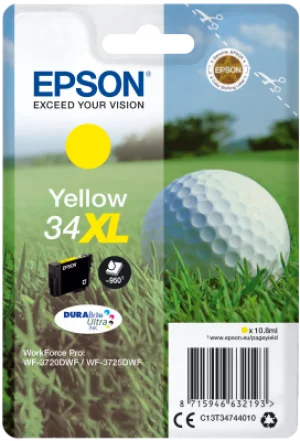 Epson Singlepack Yellow 34XL DURABrite Ultra Ink