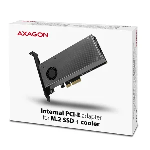 AXAGON PCEM2-DC, PCIe x4 - M.2 NVMe M-key + SATA B-key slot adaptér, chladič, vč. LP - obrázek 10