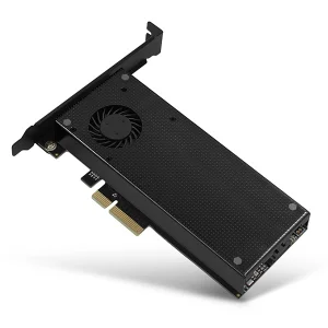 AXAGON PCEM2-DC, PCIe x4 - M.2 NVMe M-key + SATA B-key slot adaptér, chladič, vč. LP - obrázek 13