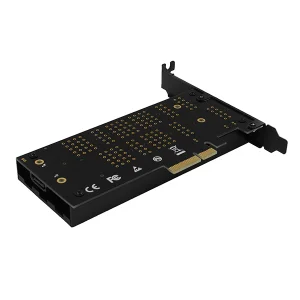 AXAGON PCEM2-DC, PCIe x4 - M.2 NVMe M-key + SATA B-key slot adaptér, chladič, vč. LP - obrázek 5