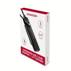 AXAGON ADSA-FP2C, USB-C 5Gbps - SATA 6G 2.5" SSD/HDD SLIM adaptér - obrázek 2