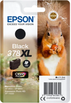 Inkoustová náplň Epson 378 XL černá Claria Photo HD