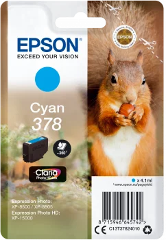 Inkoustová náplň Epson 378 T3782 azurová 4,1 ml Claria Photo HD