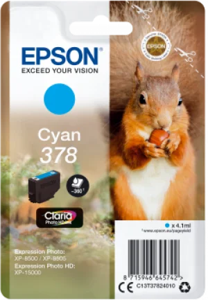 Inkoustová náplň Epson 378 azurová Claria Photo HD
