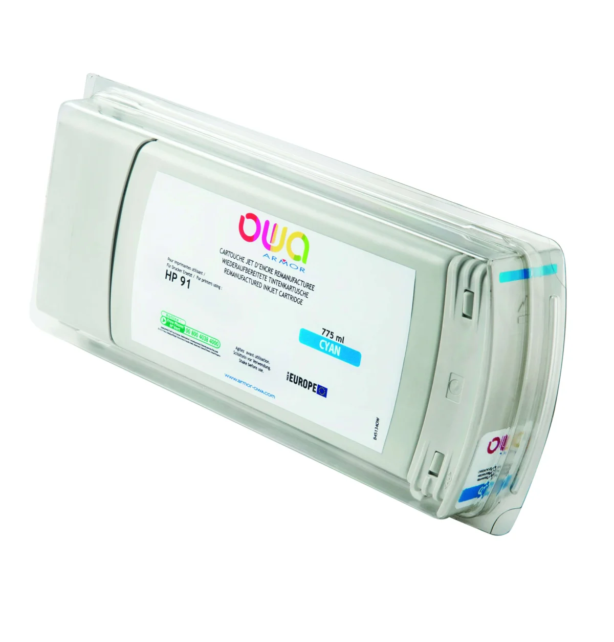 Inkoustová náplň HP DJ Z6100 C9467A azurová 775 ml (ARMOR)