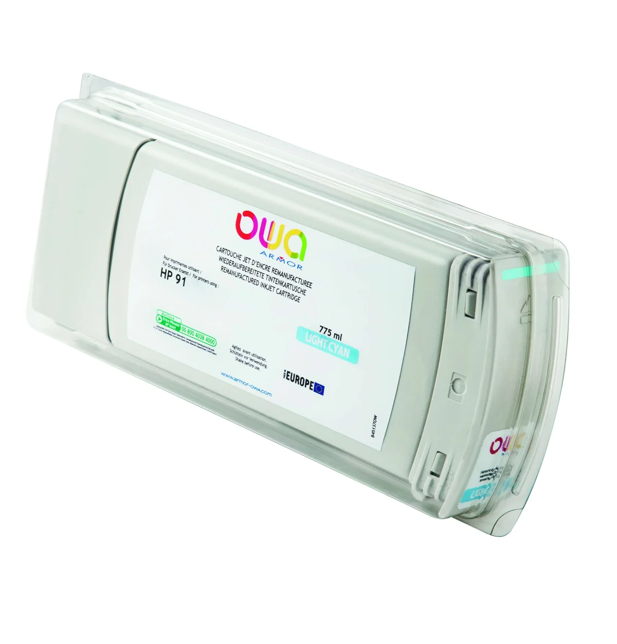 Inkoustová náplň HP DJ Z6100 C9470A světle azurová 775 ml
