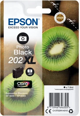 Inkoustová náplň Epson 202XL T02H1 foto černá 7,9 ml XL