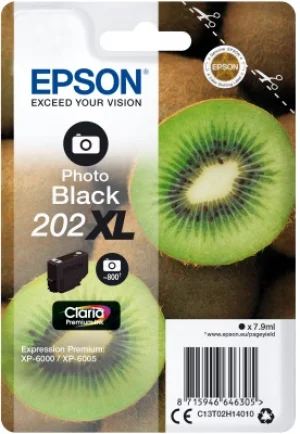 Inkoustová náplň Epson 202XL T02H1 foto černá 7,9 ml XL