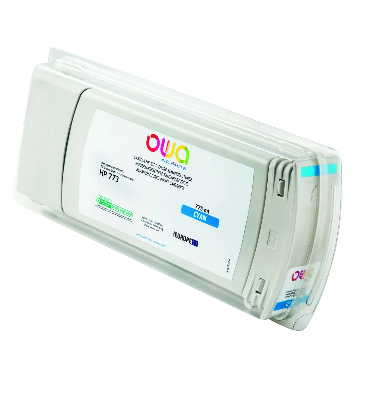 Inkoustová náplň HP DJ Z 6600 azurová 775 ml