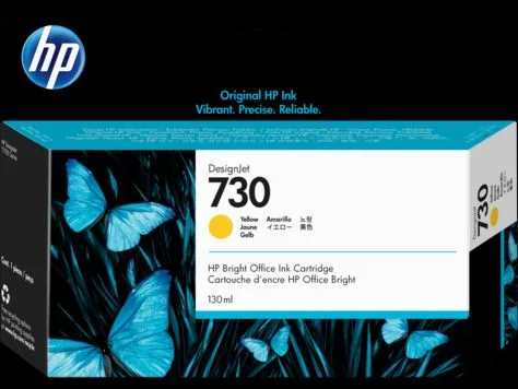 Inkoustová náplň HP 730 žlutá 130 ml