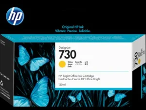 Inkoustová náplň HP 730 žlutá 130 ml