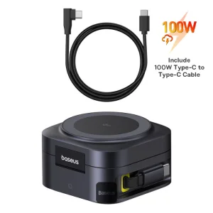 Baseus Magnetický bezdrátový nabíjecí stojánek PicoGo Series 2v1 Qi2 67W černý - obrázek 3