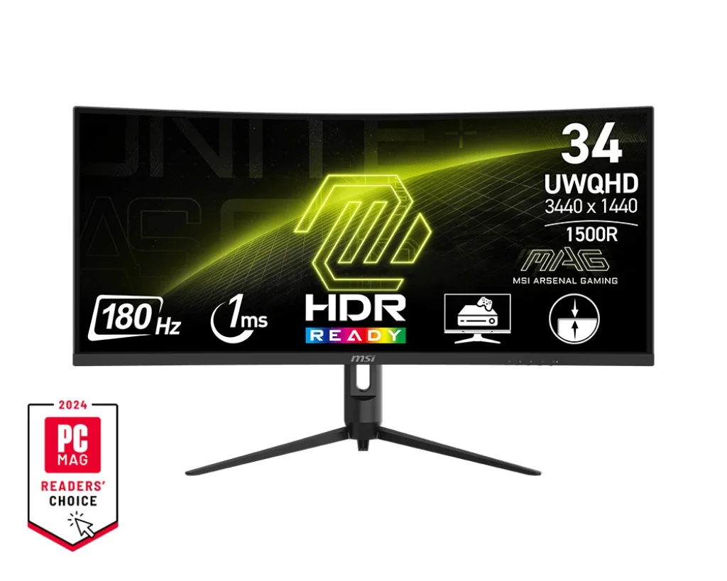MSI MAG 342CQR E2 34" VA WQHD 180Hz 1ms černý