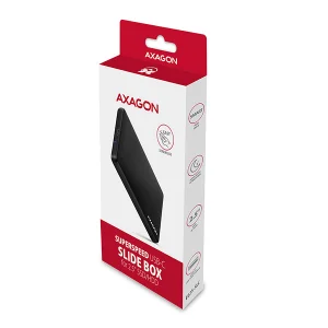 AXAGON EE25-SLC, USB-C 3.2 Gen 1 - SATA 6G 2.5" SLIDE box, bezšroubkový, černý - obrázek 3