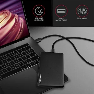 AXAGON EE25-SLC, USB-C 3.2 Gen 1 - SATA 6G 2.5" SLIDE box, bezšroubkový, černý - obrázek 5