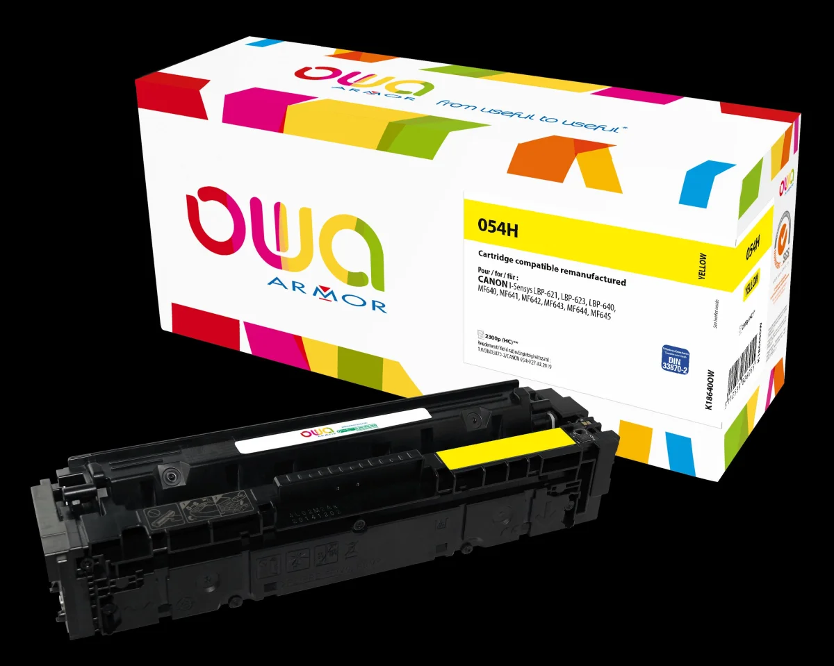 OWA Armor toner kompatibilní s Canon CRG-054H Y, 2300st, žlutá/yellow