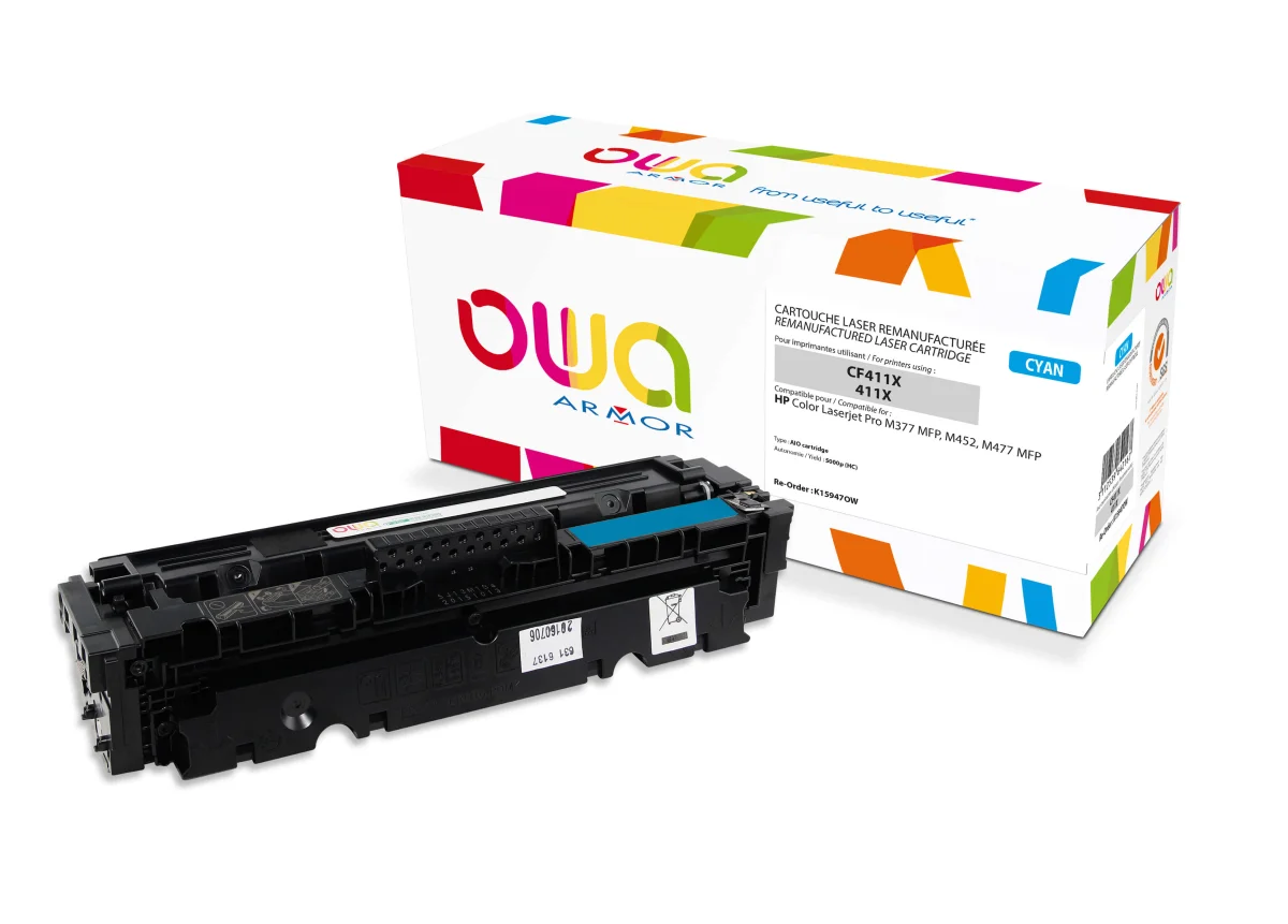 OWA Armor toner kompatibilní s HP CF411X, 5000st, modrá/cyan