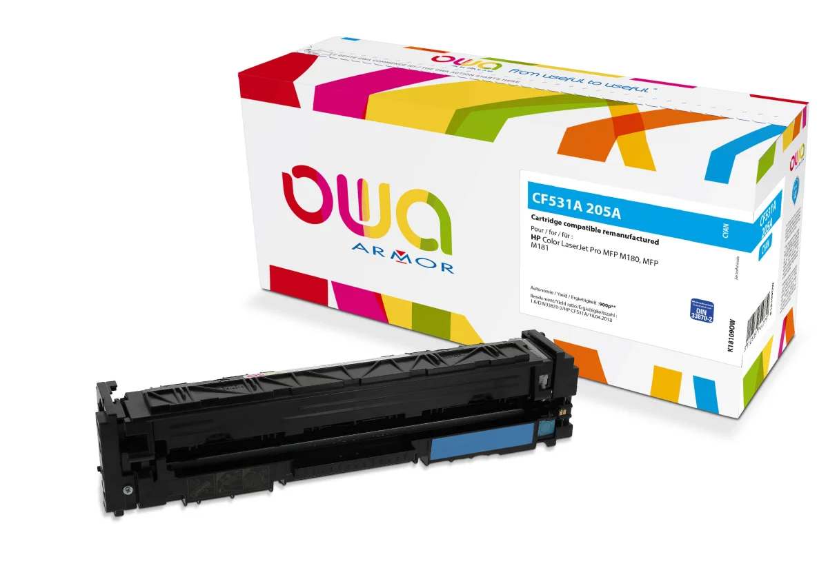 OWA Armor toner kompatibilní s HP CF531A, 900st, modrá/cyan