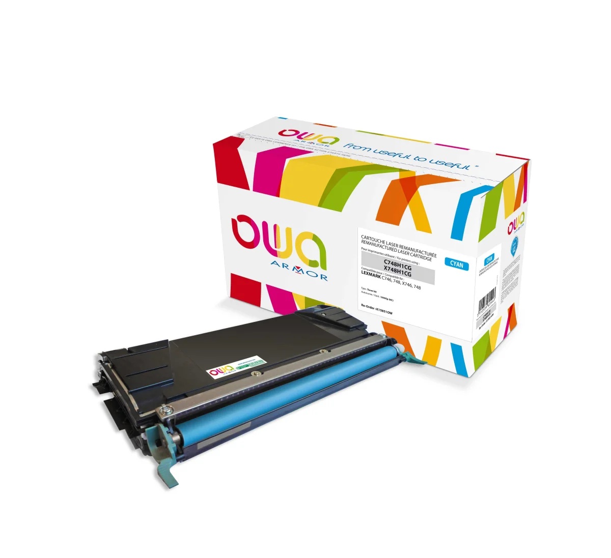 Toner Lexmark C748H1CG/X748H1CG azurový 10000 stran (ARMOR)