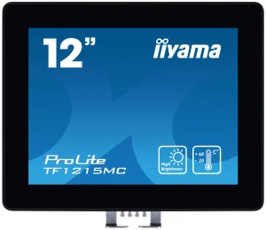 12" iiyama TF1215MC-B1: IPS, XGA, capacitive, 10P, 540cd/m2, VGA, DP, HDMI, IP65, Ball Drop, černý