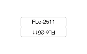 FLe-2511, předřezané štítky - černá na bílé, šířka 21 mm - obrázek 2