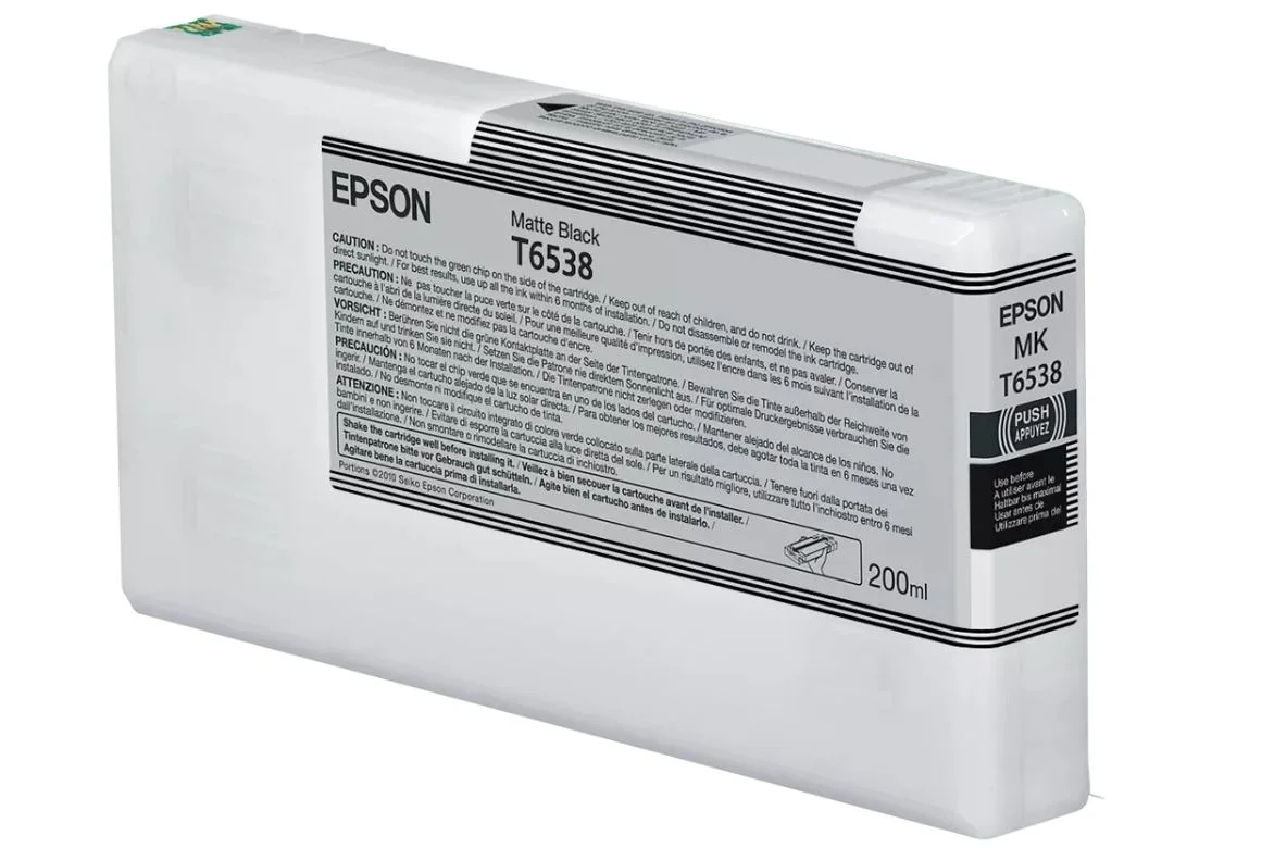 Inkoustová náplň Epson T6538 matná černá 200 ml
