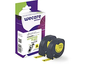 WECARE ARMOR páska kompatibilní s DYMO S0721620,Black/Yellow,2*12mm*4m