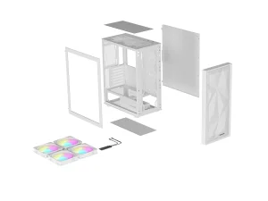 Počítačová skříň Genesis DIAXID 605 ARGB/Midi Tower/Transpar./Bílá - obrázek 12