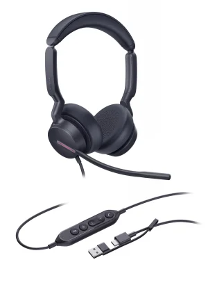 Yealink UH46 Dual UC USB-C/A, náhlavní souprava - obrázek 2