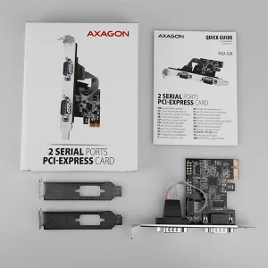 AXAGON PCEA-S2N, PCIe řadič - 2x sériový port (RS232) 250 kbps, vč. LP - obrázek 3