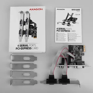 AXAGON PCEA-S4N, PCIe řadič - 4x sériový port (RS232) 250 kbps, vč. LP - obrázek 2
